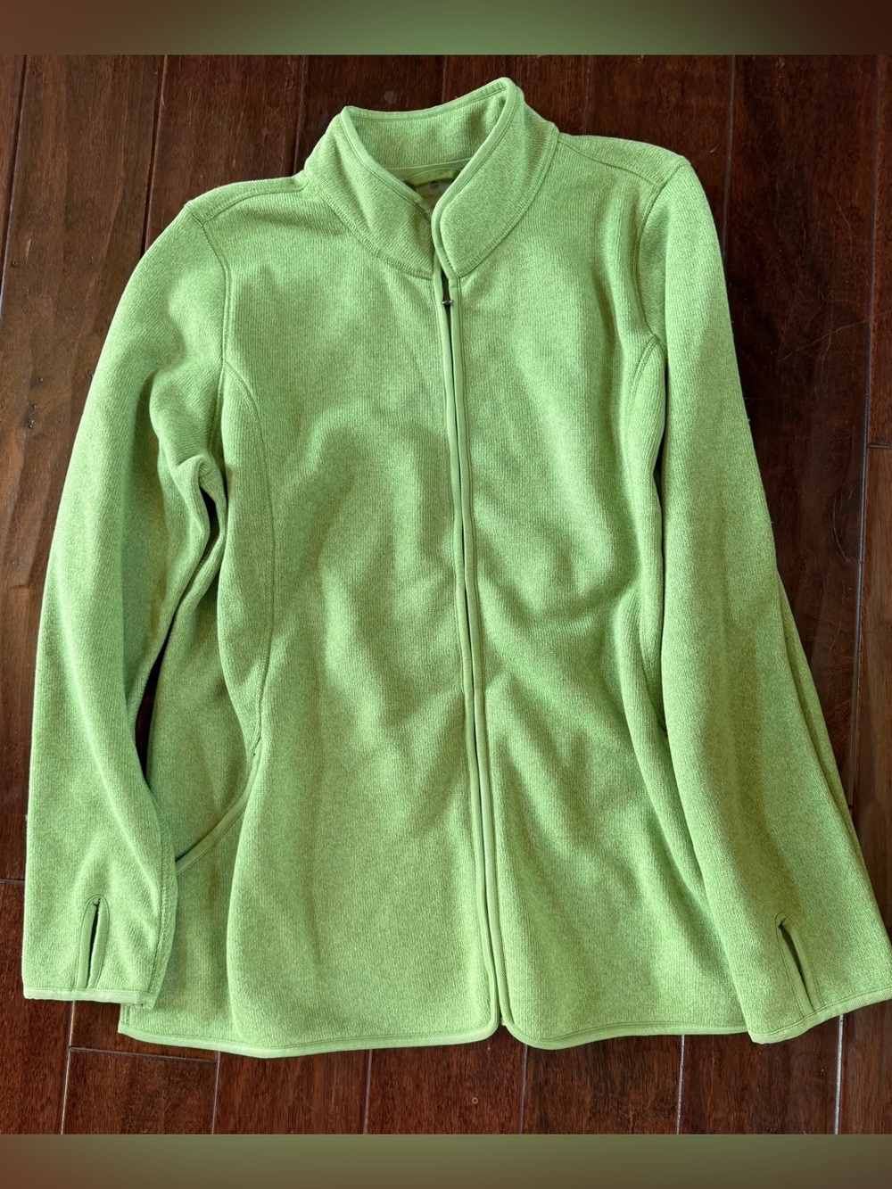 Light Green Full-Zip Fleece Utility Jacket